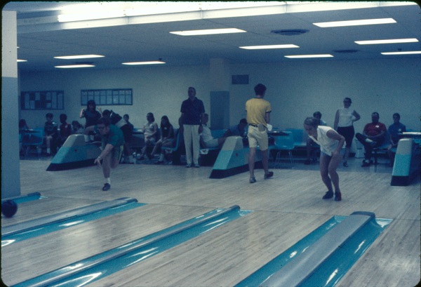Students bowling