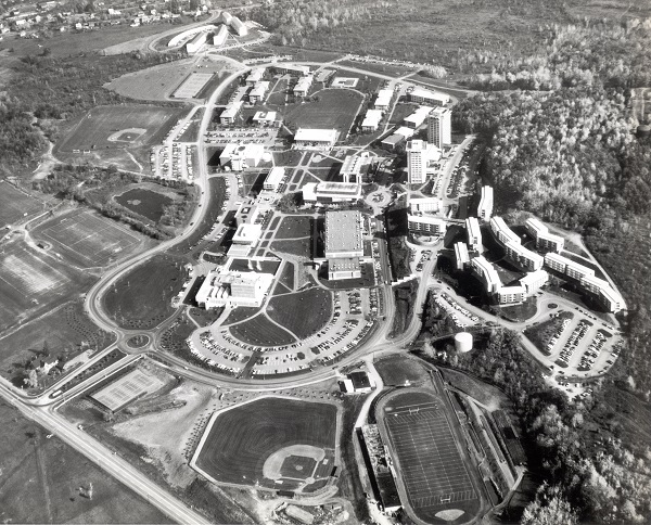 Aerial view of the South Hill campus