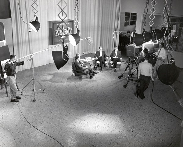 Filming in the WICB-TV studio